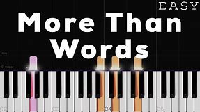 More Than Words - Extreme x Westlife | EASY Piano Tutorial