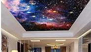 TOKMOCO Custom Photo Wallpaper Universe Star Sky Peel and Stick Mural Living Room Ceiling Fresco European Style Home Decoration Wall Ceiling Wallpaper