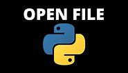 How to Open and Close a File with a Program in Python | Python Tutorial