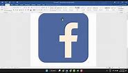 Add Facebook icon In word