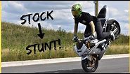 STOCK to STUNT! How to Build FULL Kawasaki 636 Stunt Bike!
