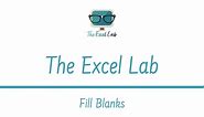 How to Fill Blank Cells in Microsoft Excel | The Excel Lab