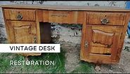 Neglected Vintage Desk gets a beautiful RESTORATION.