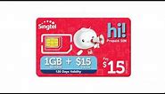 The New Prepaid $15 hi! SIM Card with 1GB Data!