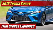 2018 Toyota Camry: Trim Grades Explained