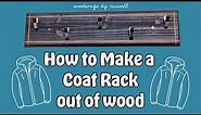 How to Make a Coat Rack out of Wood | Wall Mounted Coat Rack | Woodworking | Coat Rack DIY