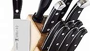 HENCKELS Premium Quality 12-Piece Statement Knife Set with Block, Razor-Sharp, German Engineered Informed by over 100 Years of Masterful Knife Making, Lightweight and Strong, Dishwasher Safe