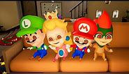 HELP Mario, Luigi, Princes Peach! NEW Bowser Baby In Yellow Funny Moments