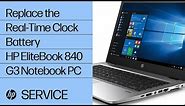 Replace the Real-Time Clock Battery | HP EliteBook 840 G3 Notebook PC | HP