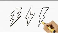 How to Draw Lightning Bolts | Easy Step by Step | Draw with Sketchy