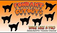How to make Halloween Black Cat Fondant Cutouts