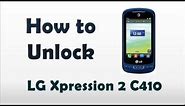 How to unlock LG Xpression 2 C410 - AT&T