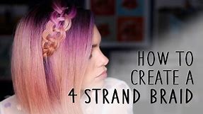 Quick + Easy 4 Strand Braid (Celtic Braid) Hair Tutorial