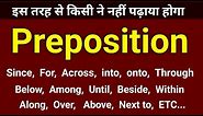 All Prepositions - Since, For, Until, Below, onto, across, etc ... | Preposition in English Grammar