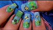 "APRIL SHOWERS BRING MAY FLOWERS" Nail Art Design Tutorial "Inspired By My Moms Yard