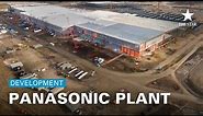 Construction Progresses at New $4 Billion Panasonic Battery Plant in De Soto, Kansas: Drone Video