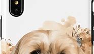 Amazon.com: Funda para iPhone XS Max Lhasa Apso Dog Watercolor Floral