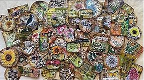 How to create junk journal embellishments from scraps | paper collaging and stamping