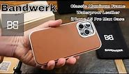 Bandwerk Classic Aluminum Frame With Waterproof Leather iPhone 15 Pro Max Case