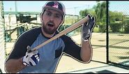 Hitting Baseballs With The Worlds Smallest Baseball Bat! IRL Baseball Challenge