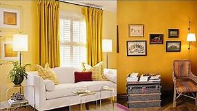 64 Yellow Wall Color Combination II Yellow Wall Paint Designs Ideas