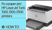 How to Fix a Paper Jam | HP LaserJet Tank 1020, 1500, 2500 Printers | HP Printers | HP Support