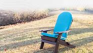 Resort Spa Home Decor Outdoor Tufted Adirondack Chair Cushion - Black & White Stripe 41" x 19"