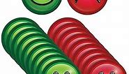 StoreSMART Two-inch Face Magnets for Status Visualization - Red and Green - 50-Pack - FACE2RG-50