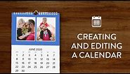 Creating and editing a calendar in Snapfish