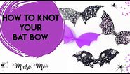 How to knot your Bat Wing Knot Bow - Faux leather Halloween Bow by Maisie Moo Design