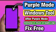 Purple Mode Tool for Windows | After Purple Mode Fix iPhone Bootloop or Stuck on apple logo |