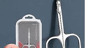 Sharp Curved Scissors, Cuticle Scissors Extra Fine for Manicure and Pedicure, Trim Nail and Dry Skin - Small Scissors