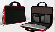 Laptop Sleeve 13-14 Inch Case Briefcase Compatible with MacBook Pro 14 inch 2021 M1 Pro/M1 Max A2442 and All Model of 13.3 Inch MacBook Air/Pro, XPS 13, Most Popular 13"-13.5" Notebooks,Red Zipper