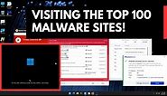 Downloading and running the 100 Malware links