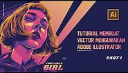 BELAJAR VECTOR - Tutorial membuat vector wajah dengan adobe illustrator #speedart