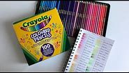 CRAYOLA 100 COLORED PENCILS: Swatches & first impression