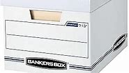Bankers Box 30 Pack STOR/FILE Basic Duty File Storage Boxes, Standard Assembly, Lift-off Lid, Letter/Legal, White/Blue