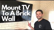 How To Mount A TV in a Brick Wall. Hang a TV on Concrete.