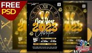 Happy New Year 2023 Party Flyer PSD Free Download