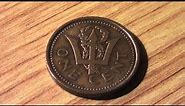 The Barbados One Cent coin from 1986 in HD