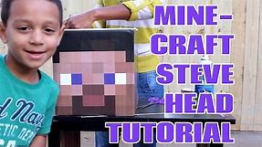 DIY | HOW TO MAKE A MINECRAFT STEVE HEAD CRAFT FOR A HALLOWEEN COSTUME