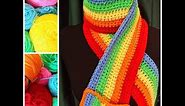 Make a Rainbow Scarf with Pocket: Extra Long and Colorful