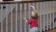JIFTOK Baby Gate for Stairs, Banister Guard for Kids, Pets, Toys, 18 ft L x 2.66 ft H, Mesh Netting Safety Net for Balcony Rail Stair, Stairway Net Baby Safety Products for Indoor & Outdoor (Black)