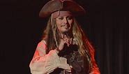 Johnny Depp appears as Jack Sparrow at D23 Expo 2015