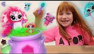 ADLEY and her MAGiC PETS!! Making a Magical Potion with Mom & Alli to create Mixie Mixling friends!