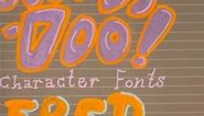Hand lettering Scooby Doo Character Fonts 🐾🐕💜💚 #velma #scoobydoo