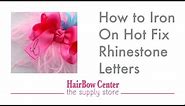 How to Iron on Hotfix Rhinestones