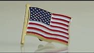 American Flag Pin with Enamel