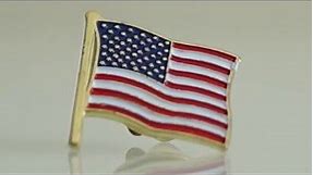 American Flag Pin with Enamel