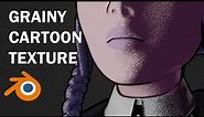Creating Grainy Cell-Shade Texture (With Wednesday Addams) | Blender 3D